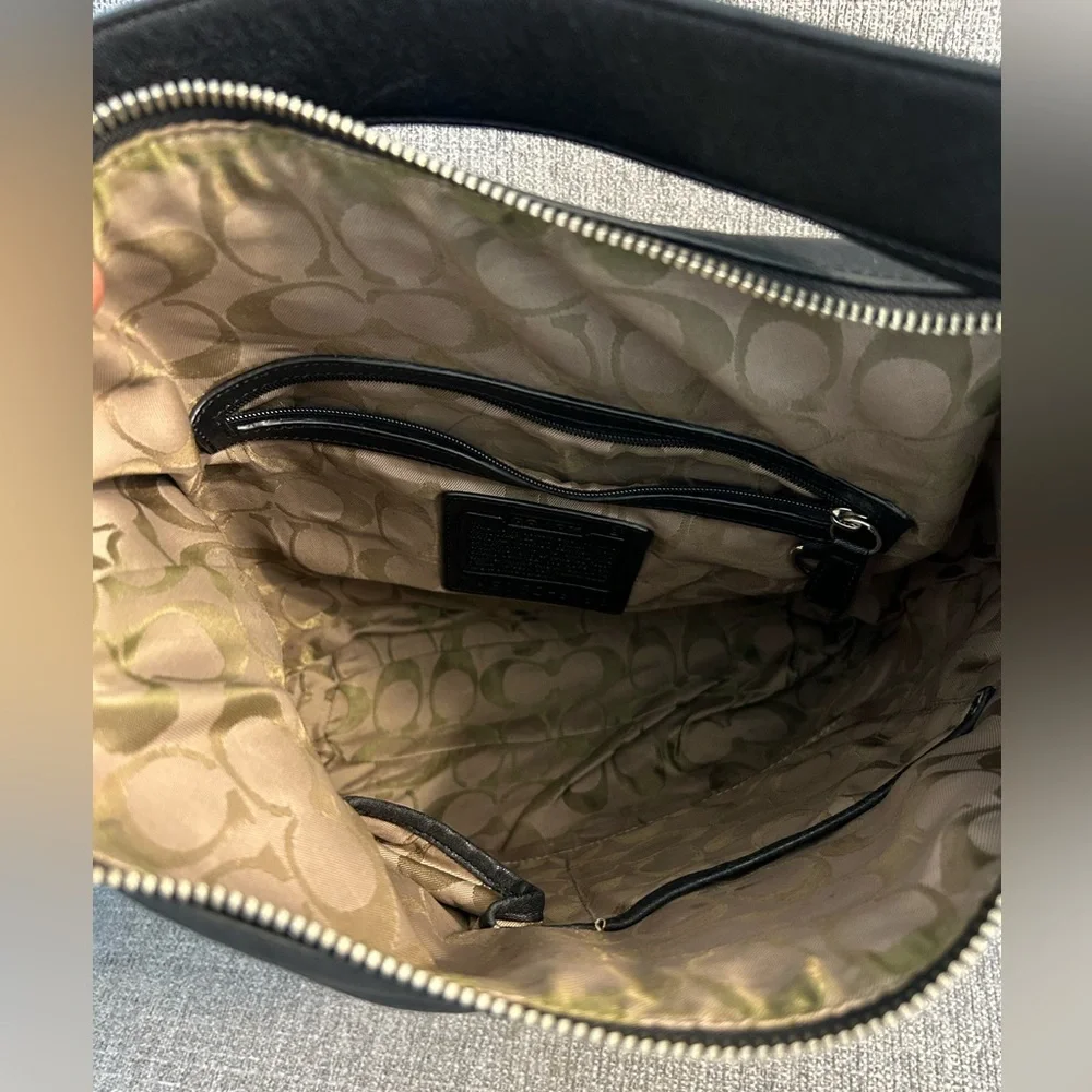 Coach Black Leather Slim Duffle 9188 Bag